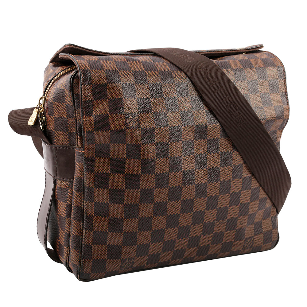 【Louis Vuitton】咖啡棋盤格上開斜背郵差包