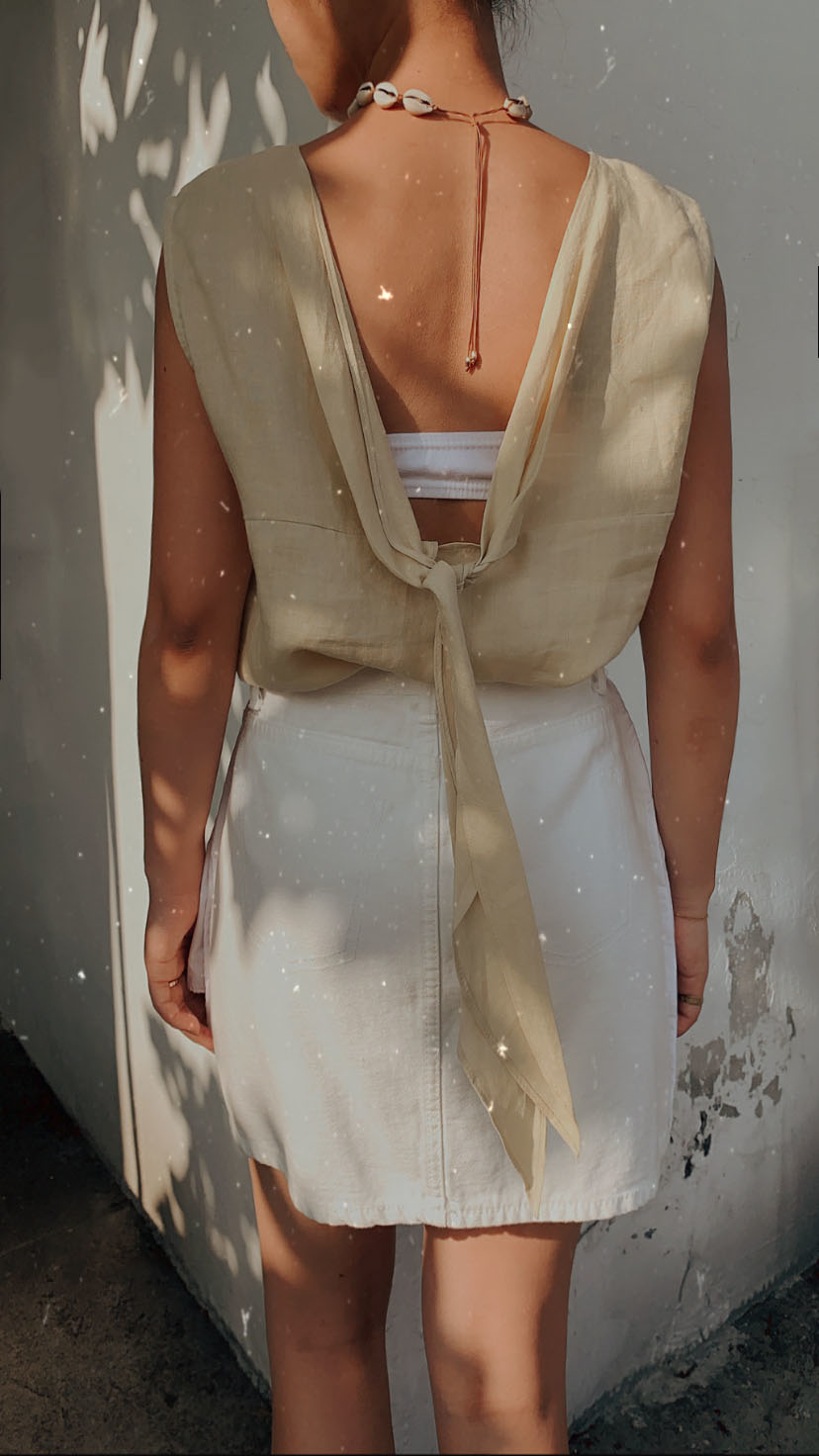 V領綁帶背心(現貨)