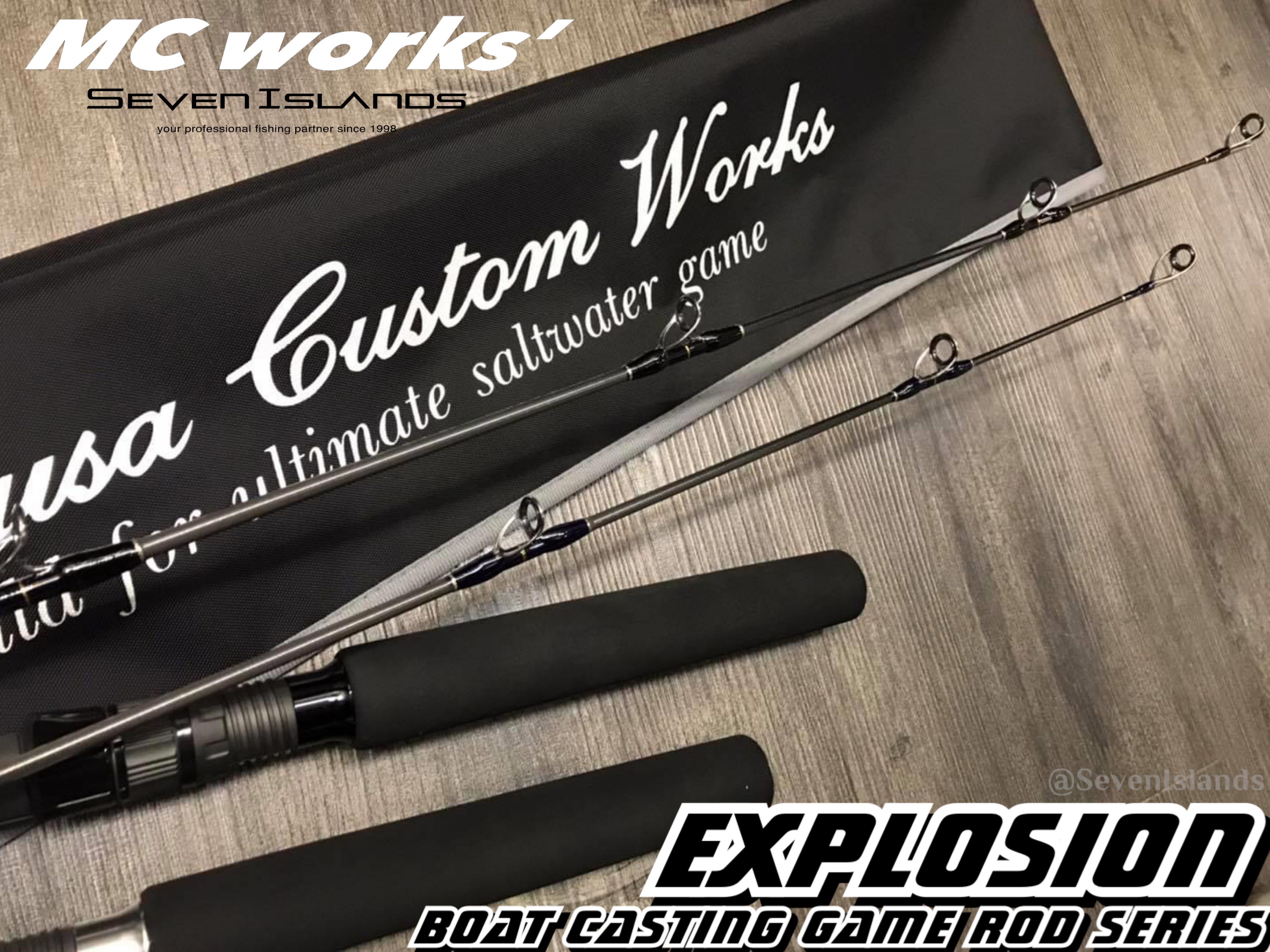 MC WORKS EXPLOSION EX804HR BOAT CASTING GAME ROD