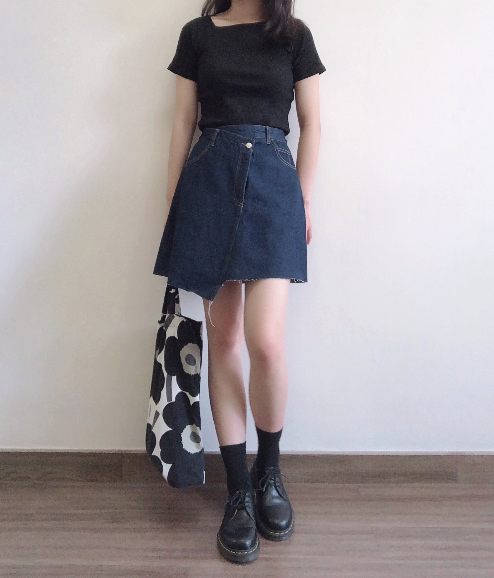 現貨 | JP. 不對稱個性牛仔裙 (三色入)