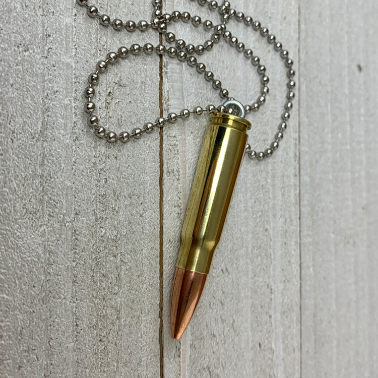 美國 Bullet - AK47 步槍子彈項鍊（黃銅）