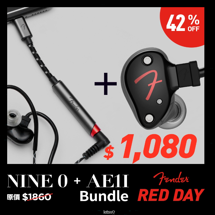 Fender AE1i Audio Enhancer + Nine 0 InEar Headphones S