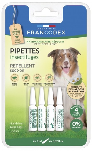 法國Francodex 驅蝨滴劑 適用於20KG以上 大型犬 4PCS