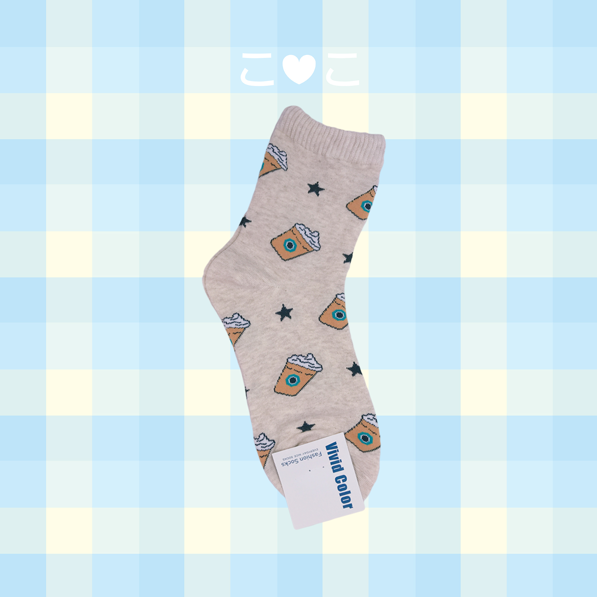 正韓食物星星愛心造型襪子