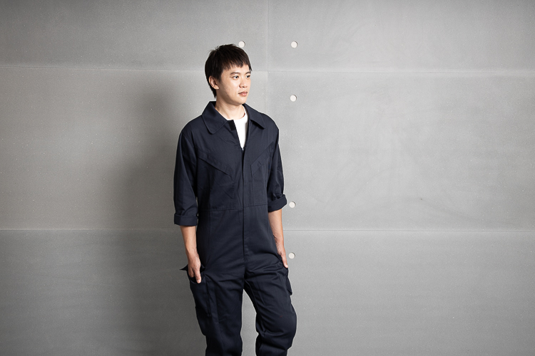 癸海 GUIHAI/連身工作服/斜口袋/丈青/美式【L733】