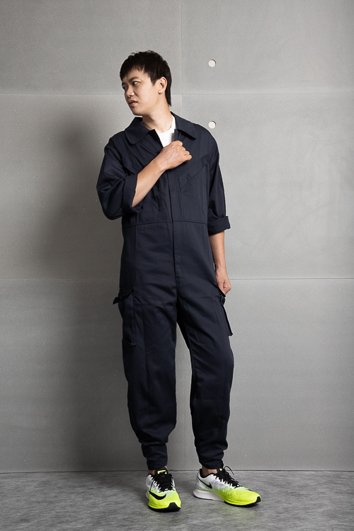 癸海 GUIHAI/連身工作服/斜口袋/丈青/美式【L733】