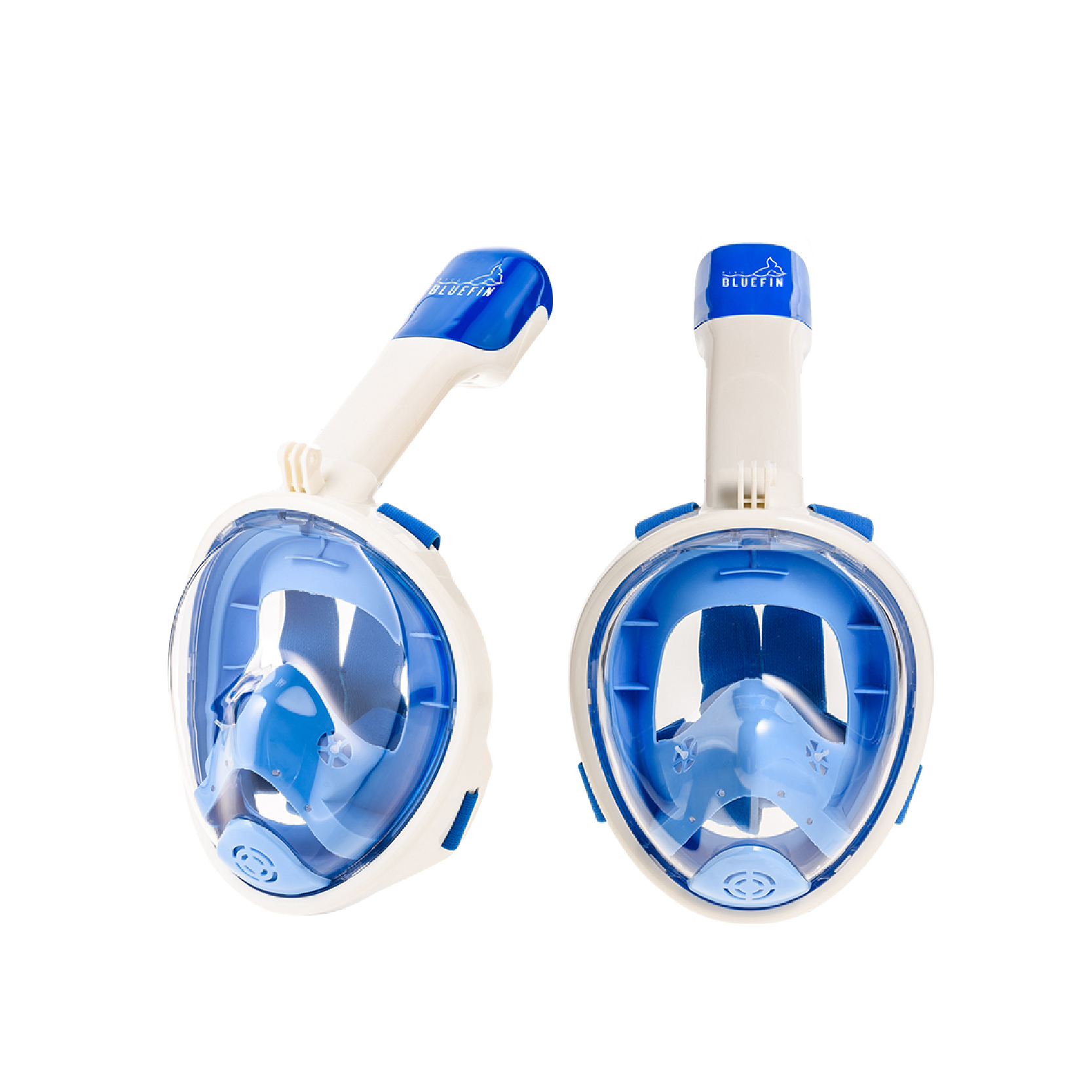 【浮潛神器限時殺】兒童浮潛面罩【韓國BLUEFIN】兒童全罩式浮潛呼吸面罩 K2 (櫻花粉-XS)