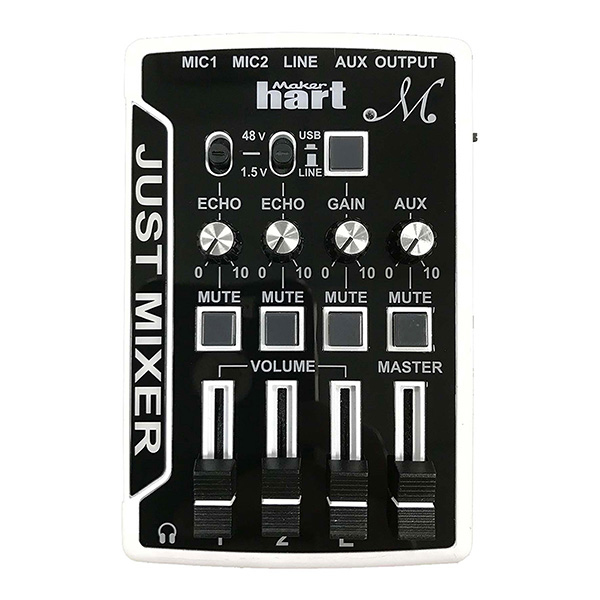 台灣製造 Maker Hart Just Mixer M 迷你直播混音器 錄音介面 支援幻象電源