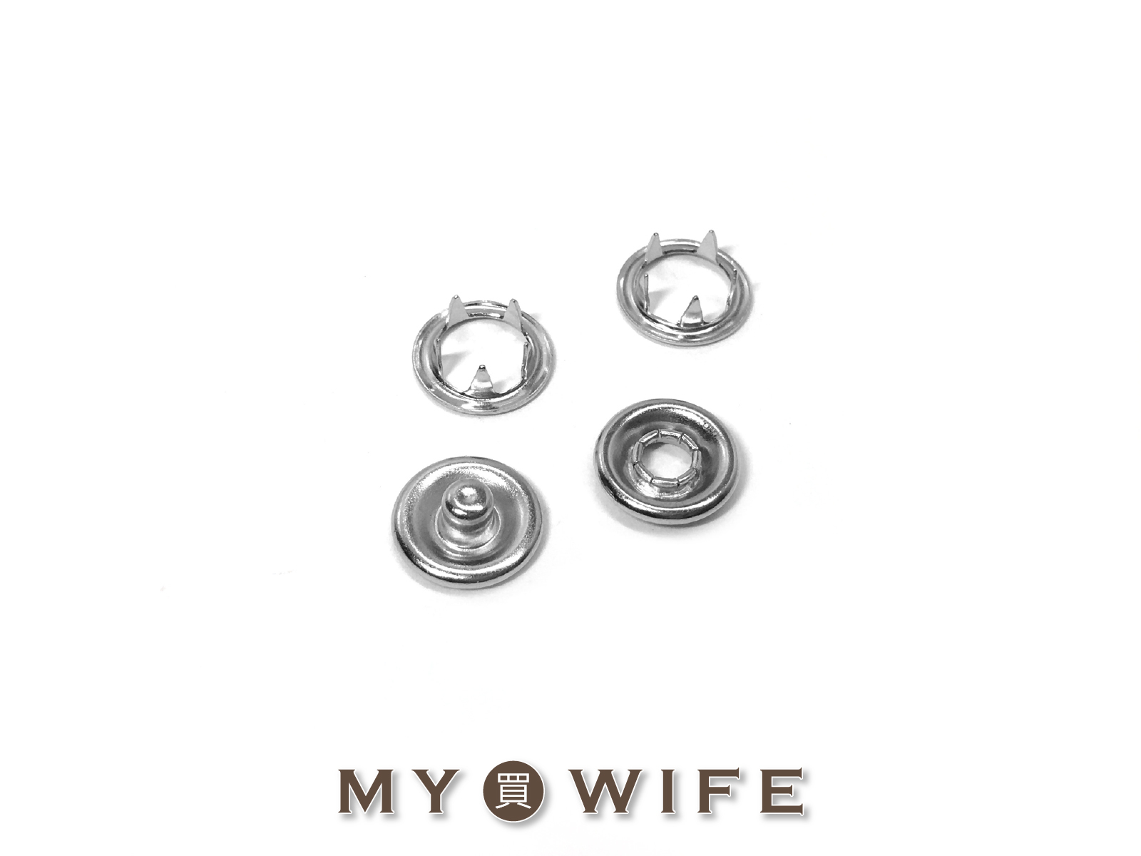 9.5mm中空五爪四合釦_包屁衣/水母釦/寶貝釦_4色