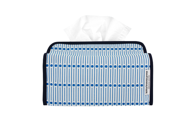 kbp Miller Blue（藍幼條子圓點圖案）紙巾盒布套  -