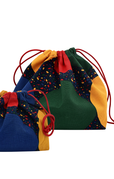 Kbp Quatro Universe Navy Plump Pouch（銀河圖案）餃子形布包