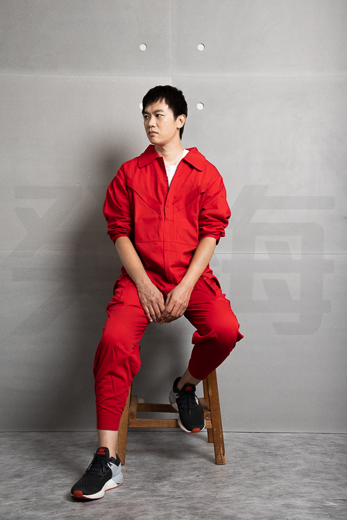 癸海 GUIHAI/連身工作服/斜口袋/紅/美式【L737】