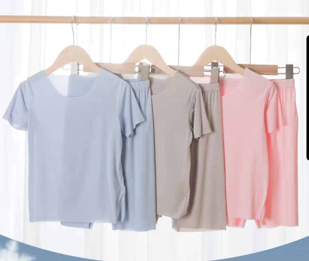 莫代爾冰絲無痕居家親子套裝--粉150