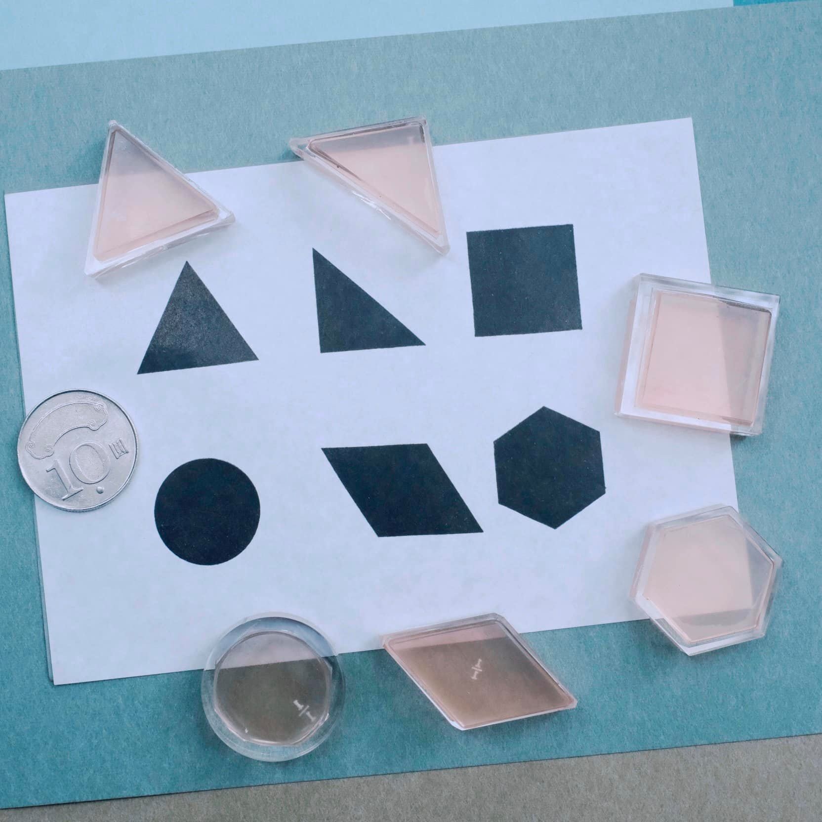 基本幾何系列(S) 膠版印章｜一分之一工作室 臺灣