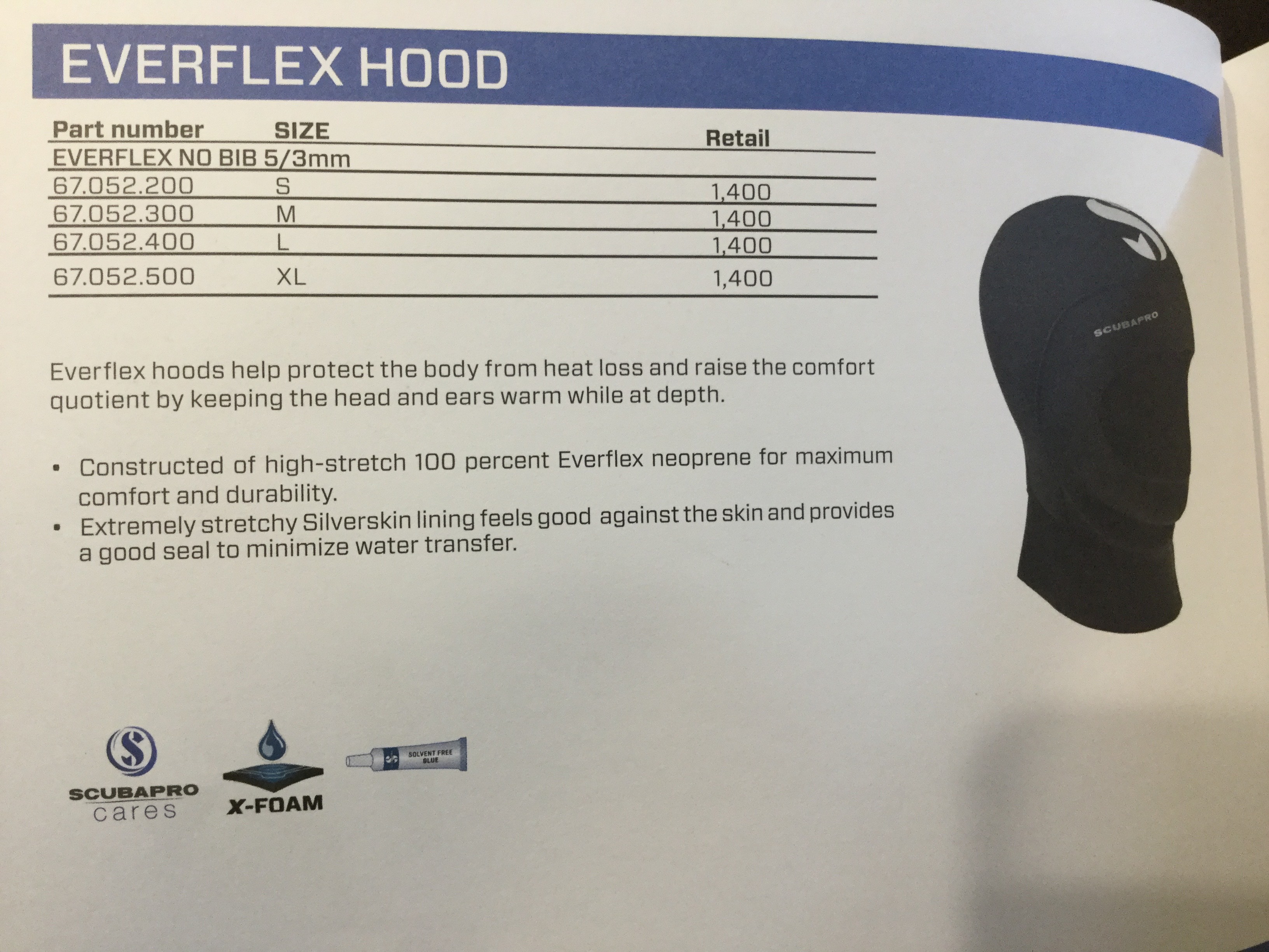 頭套防寒帽Everflex hood 5/3mm - 悠潛潛水 Scubapro