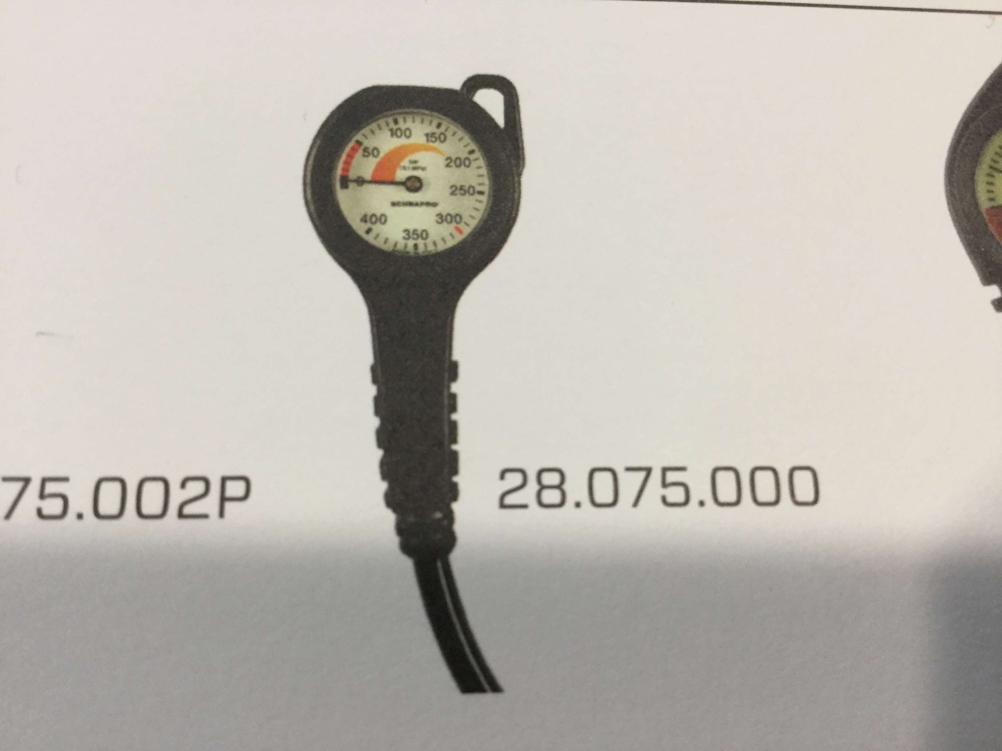 單錶單表Standard Brass Pressure Gauge HP 80 SCUBAPRO 悠潛潛水