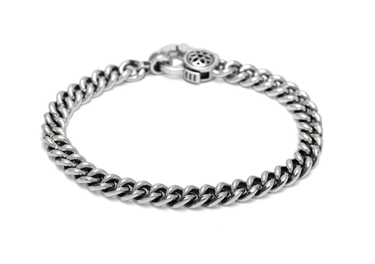 #4 Curb Chain Bracelet, Sterling