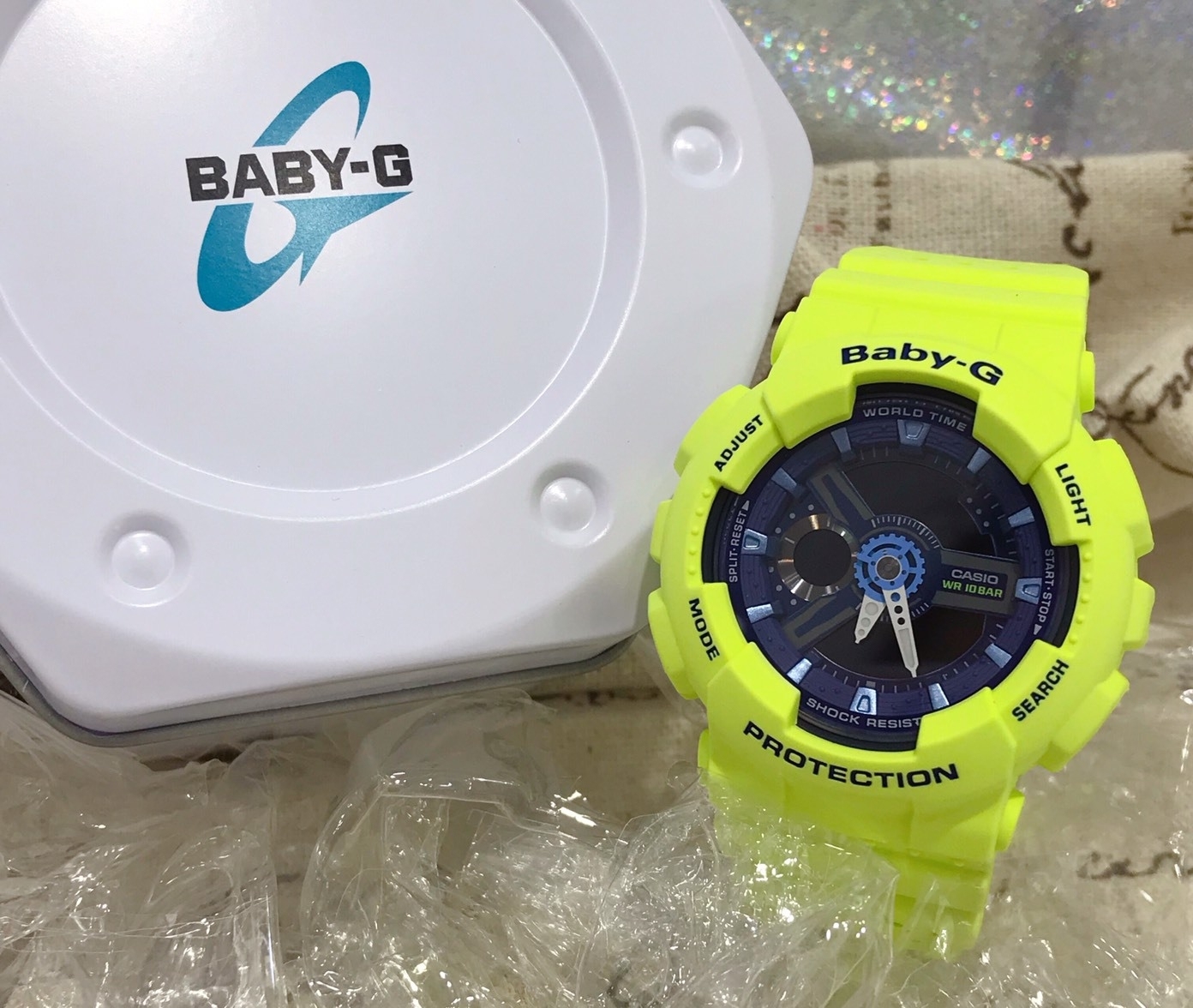【Baby-G】動感運動螢光綠男錶 BA-110PP-3A  42mm  現代鐘錶