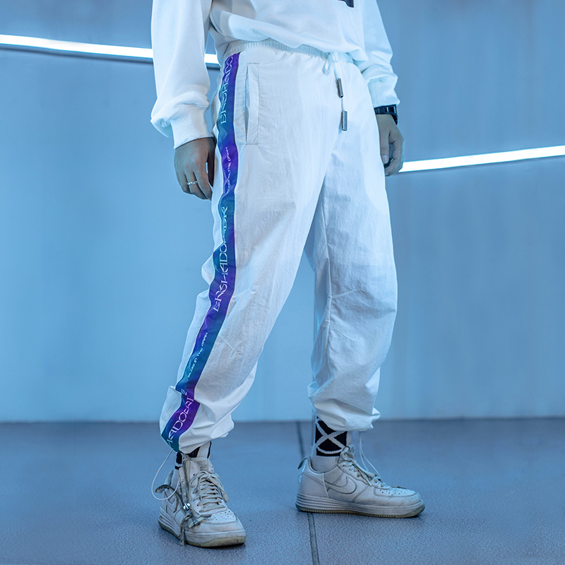 【 30% OFF 】隱蔽者新款鐳射反光條束腳褲