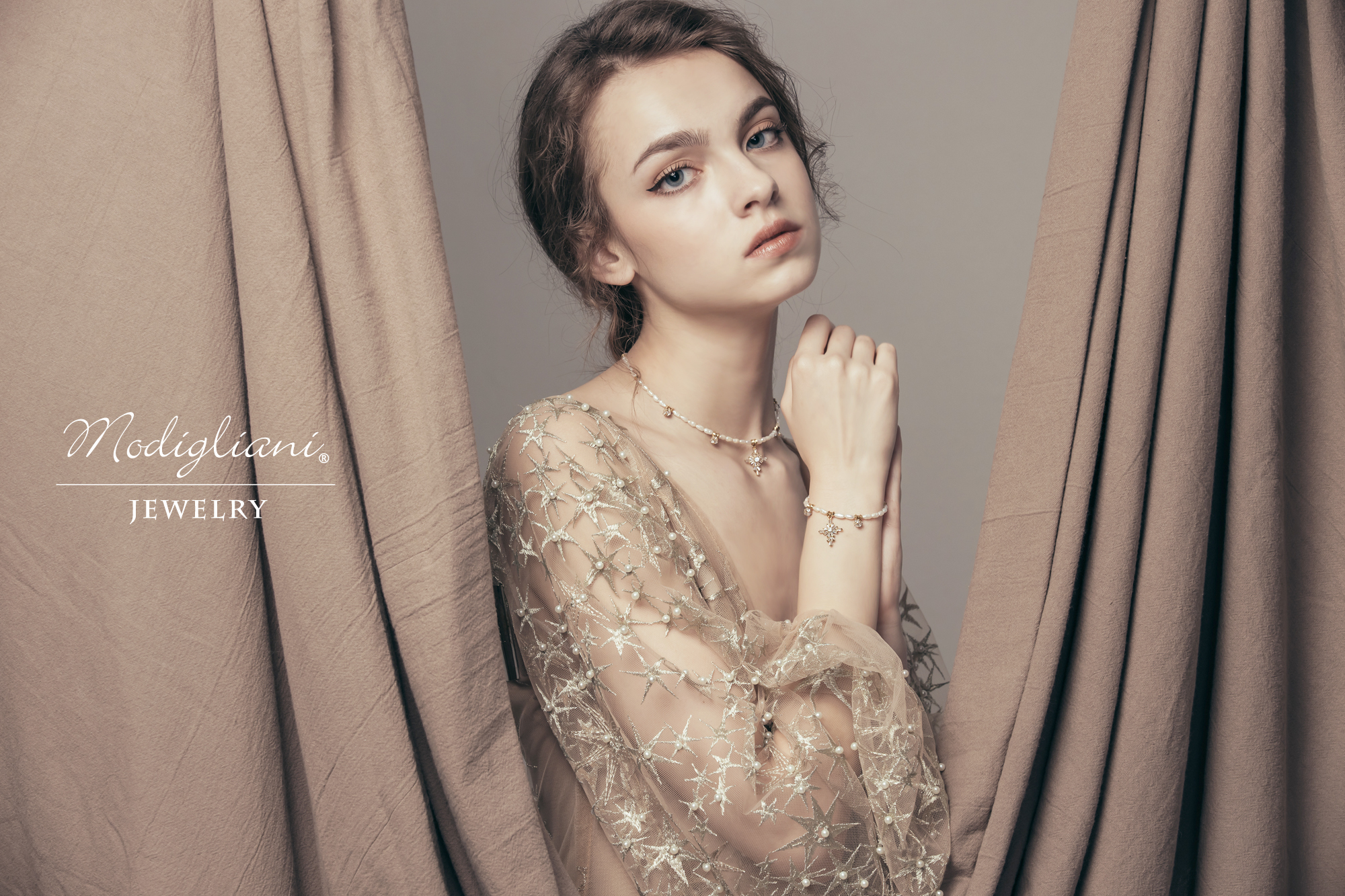 項鍊,黃銅飾品,黃銅,珍珠項鍊,天然珍珠,十字架,氣質