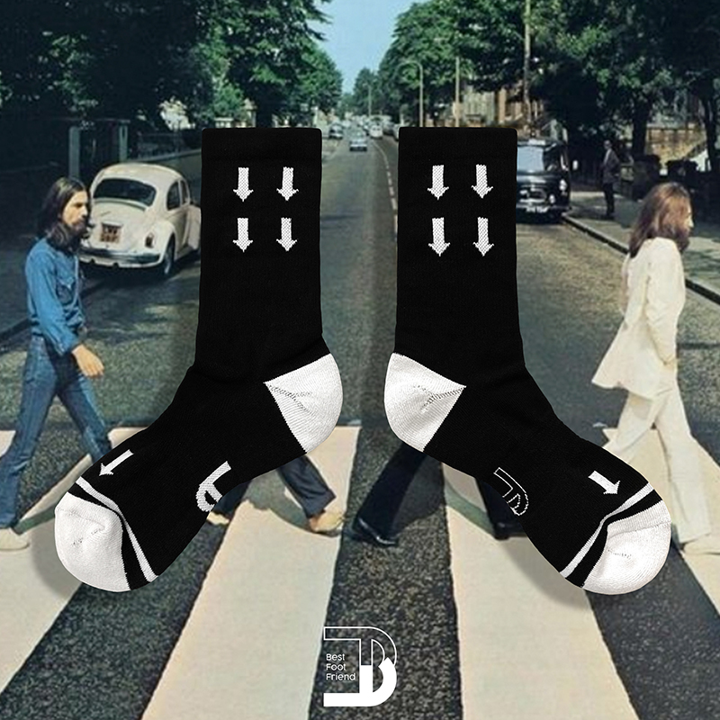 單向箭頭襪_黑色_BF200029