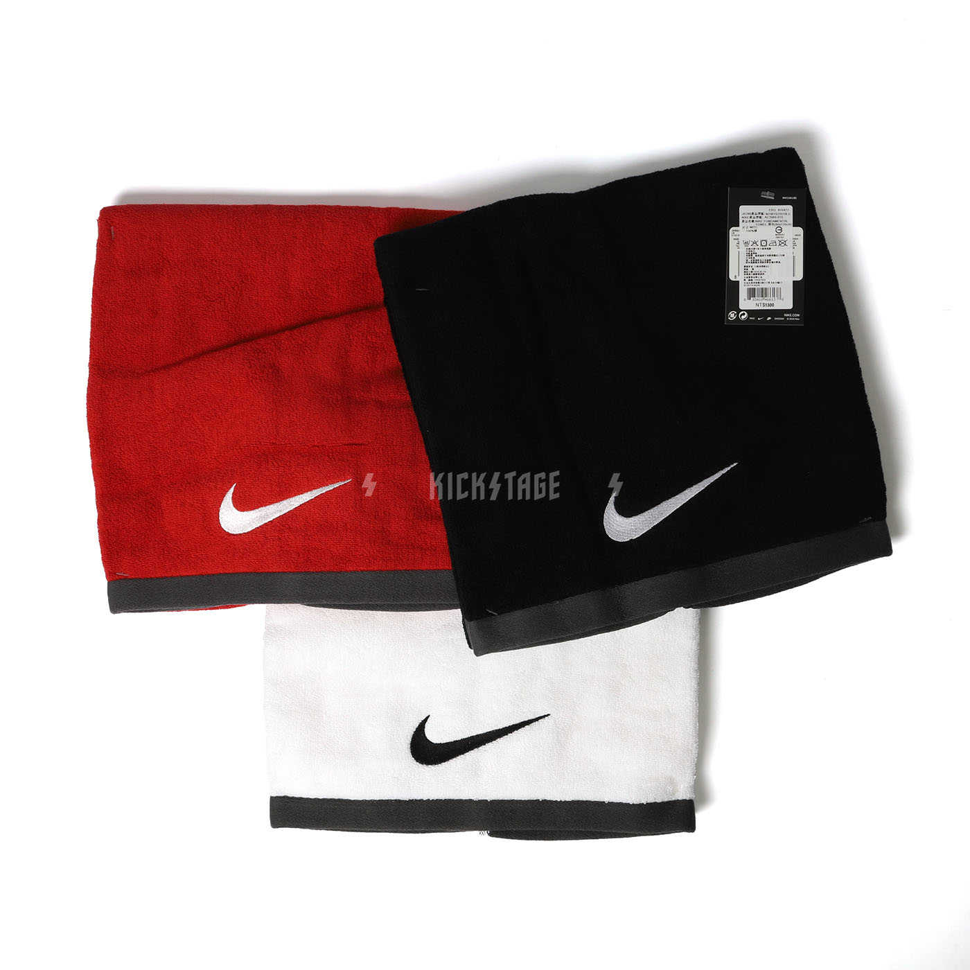 [特價商品無退換] NIKE Fundamental Towel 白 黑 紅 浴巾 大型 運動毛巾 刺繡【AC2089-010】純棉