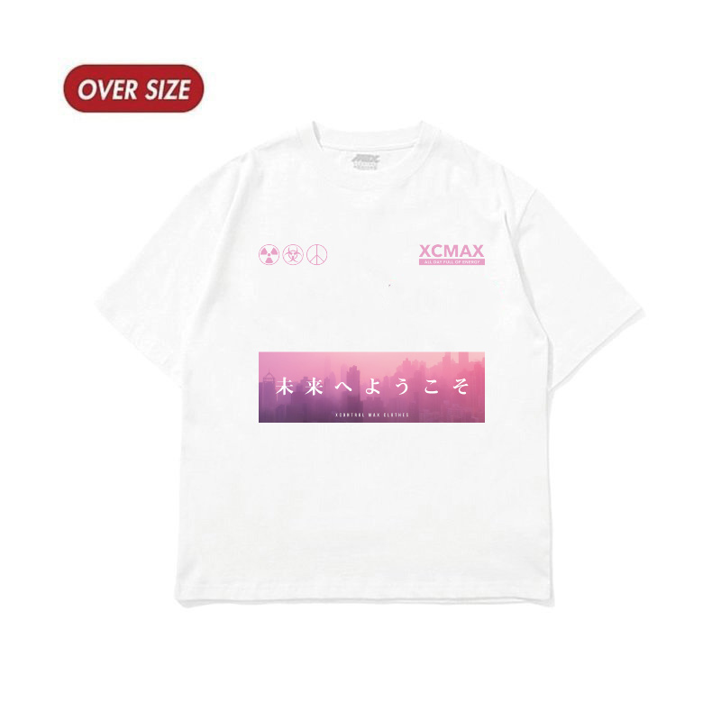 MAXXC 粉紅城市短T-白