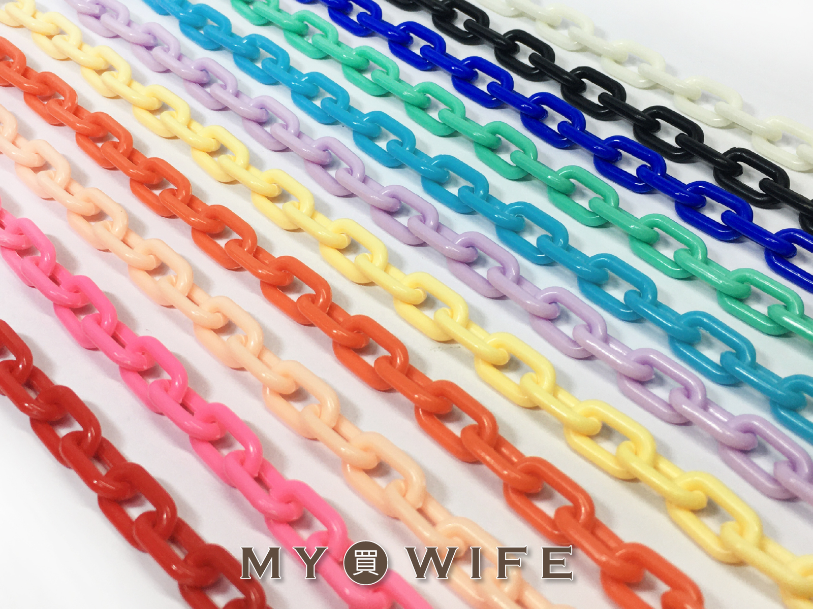 13x8mm彩色塑膠鍊條_11色