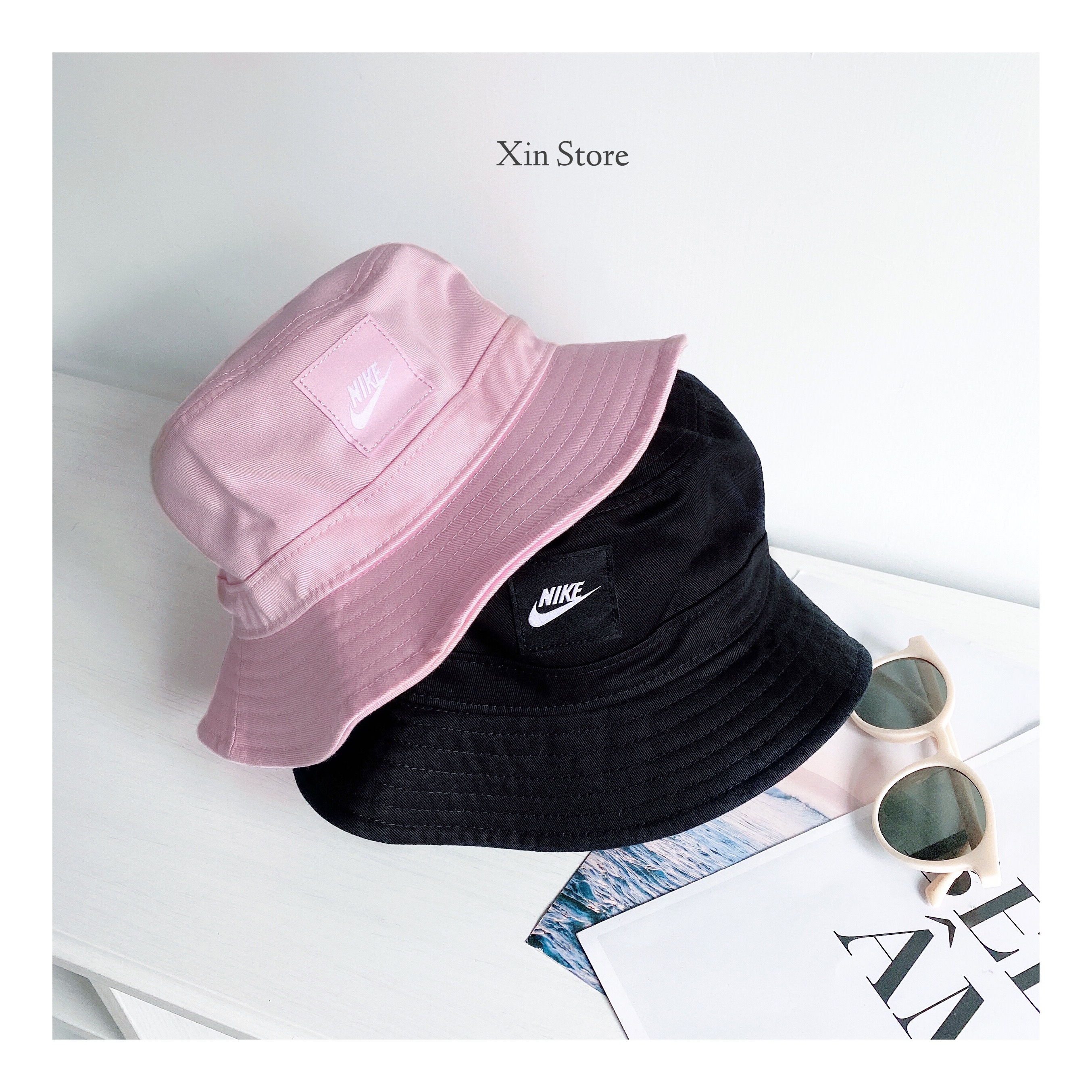 Nike Logo Bucket Hat 小方標 挺版 漁夫帽