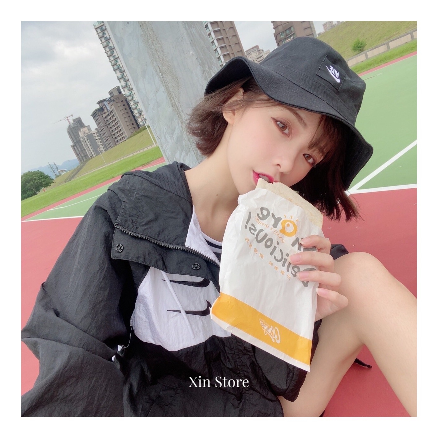 Nike Logo Bucket Hat 小方標 挺版 漁夫帽