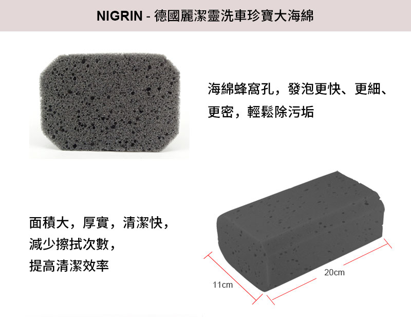 NIGRIN - 德國麗潔靈濃縮洗車水+ 海綿套裝10