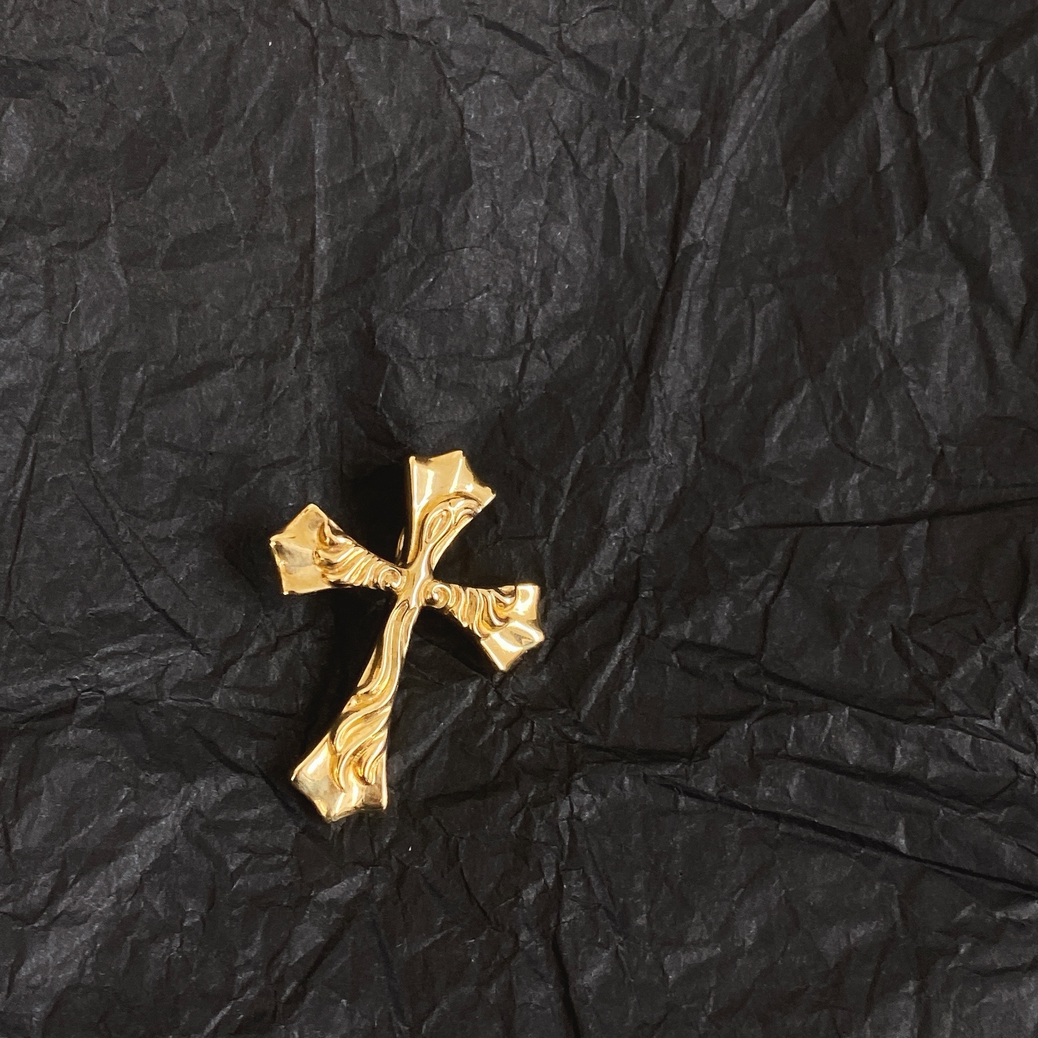 18K Yellow Gold Spread Eagle Cross