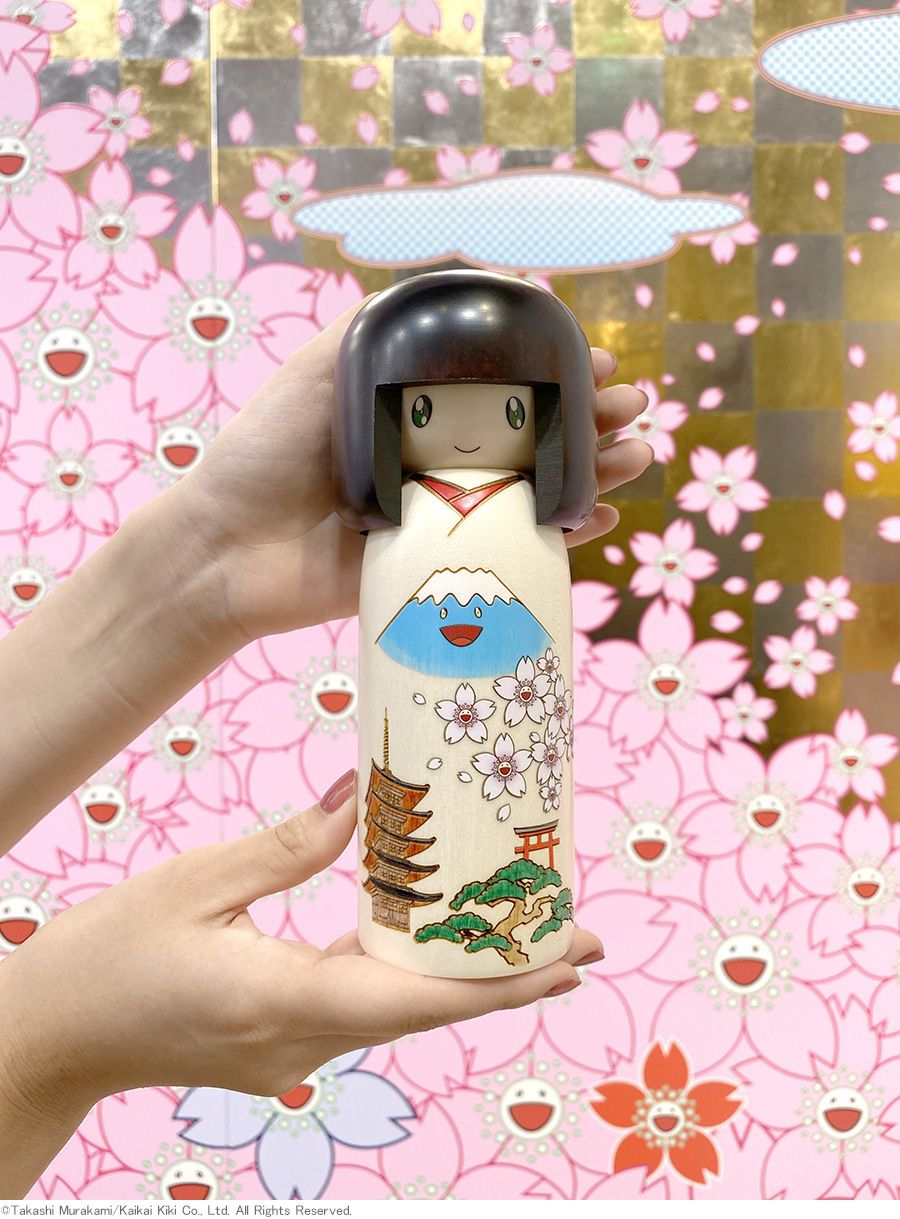 "Fujiyama-chan" Kokeshi dolls by Usaburo Kokeshi and Takashi Murakami 卯三郎こけし と 村上隆