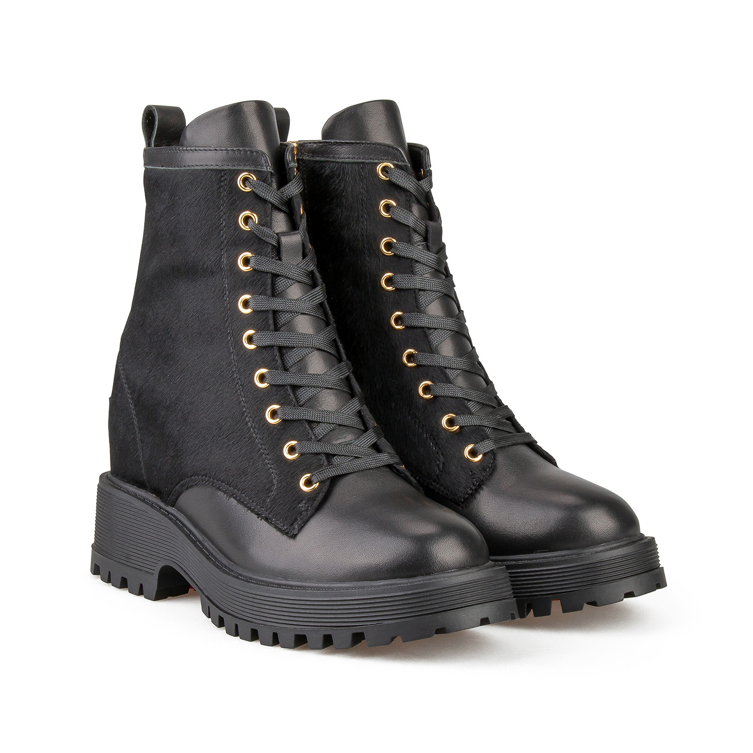 calf combat boots