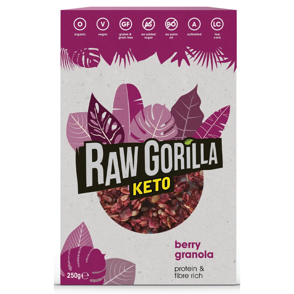Raw Gorilla Keto 生酮有機雜莓果仁早餐 (250g) (57112)