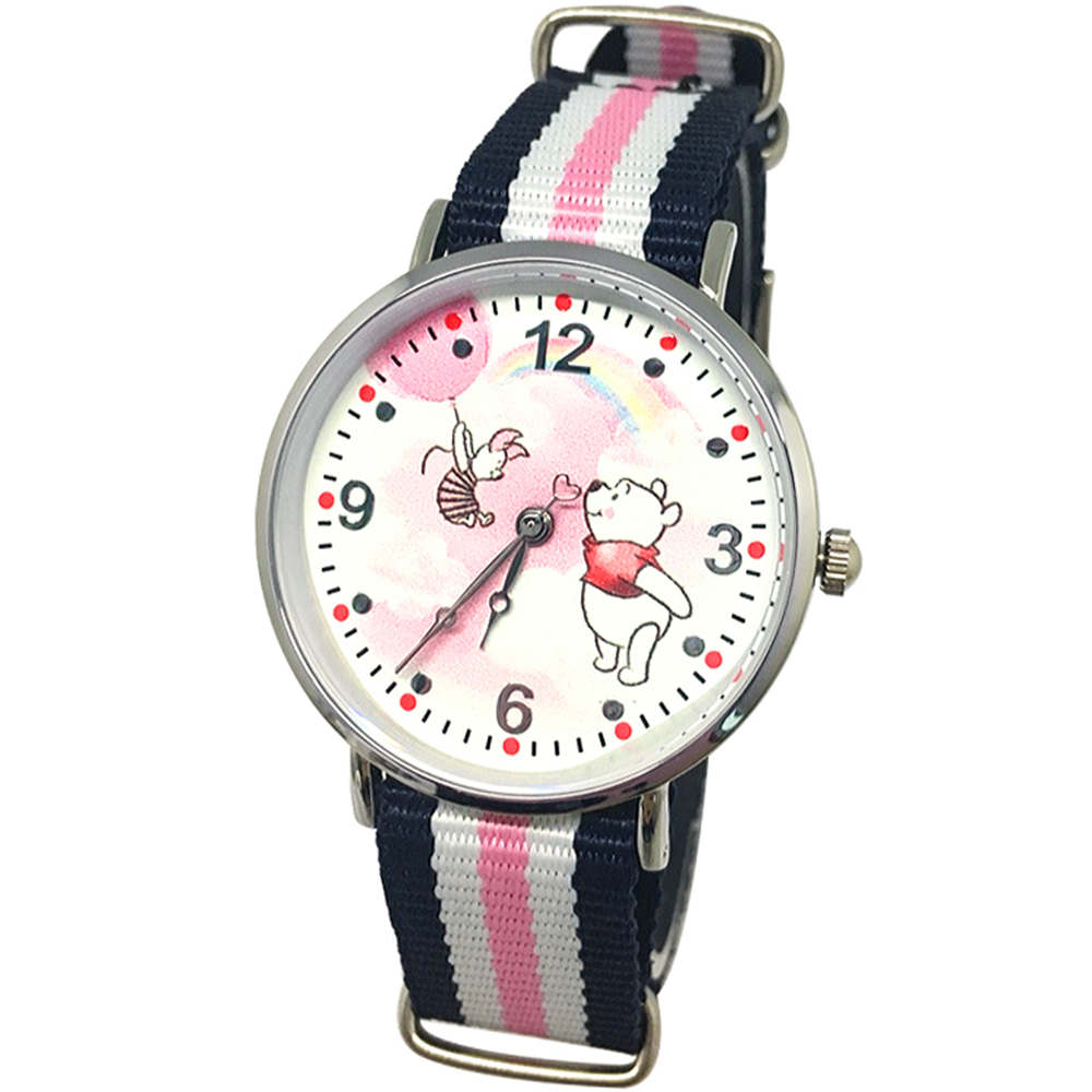 【迪士尼】甜美小熊維尼與小豬織帶錶