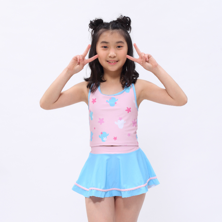 MAR-20064WJ 小女三件式泳裝-小花仙人掌