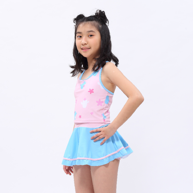 MAR-20064WJ 小女三件式泳裝-小花仙人掌