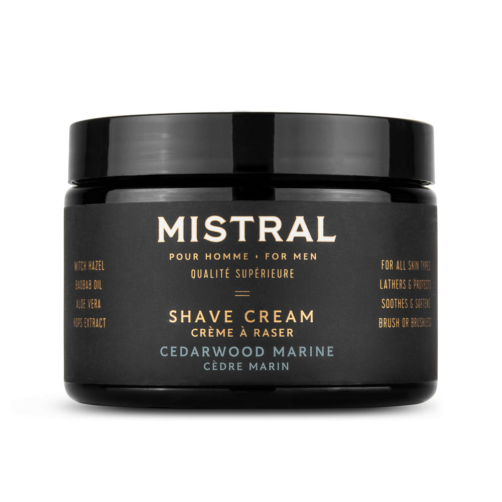 美國 Mistral - 超級刮鬍膏（海洋雪松 / 大容量瓶裝）