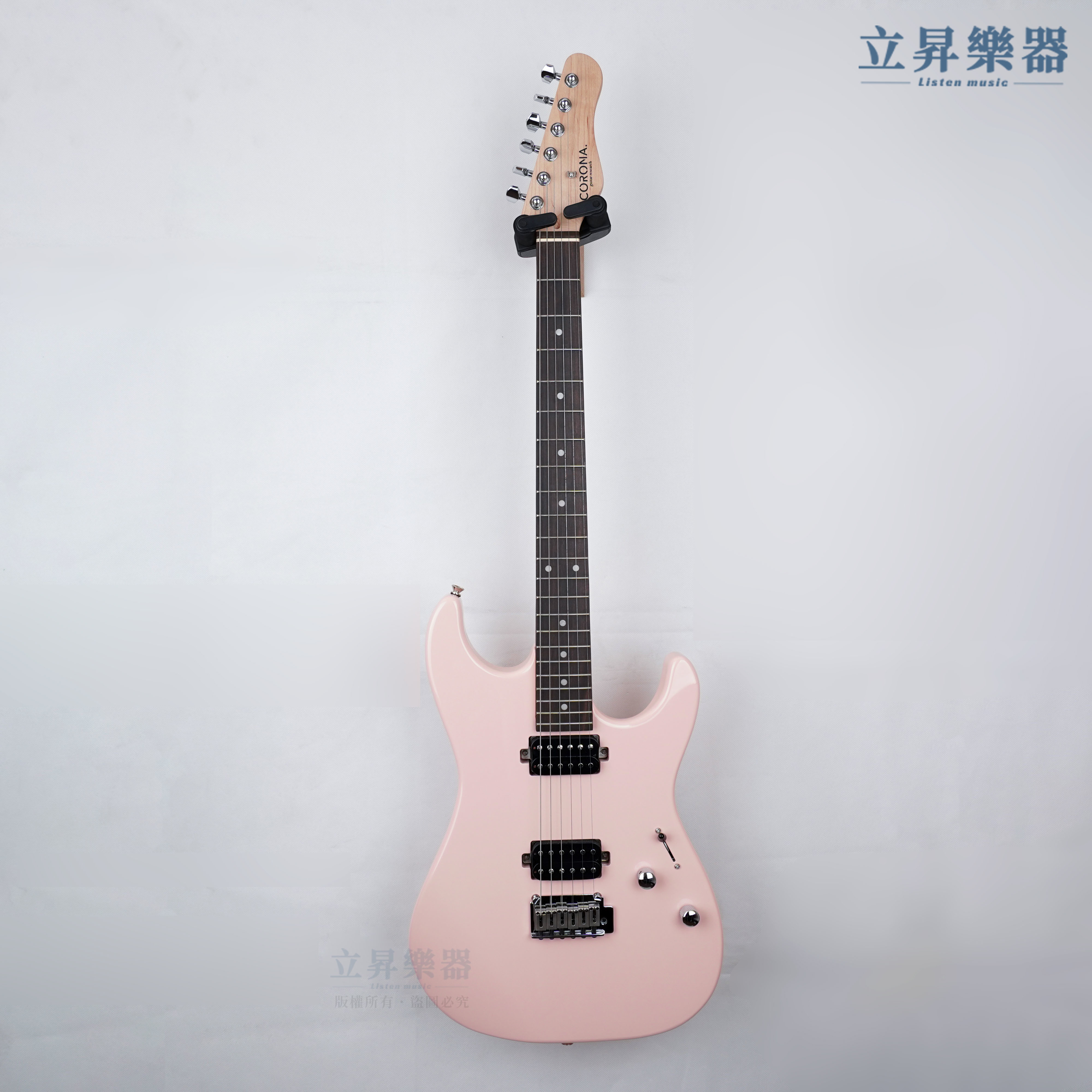 CORONA MODERN HH/L PNK 電吉他 粉紅色 小搖座電吉他【附原廠琴袋】