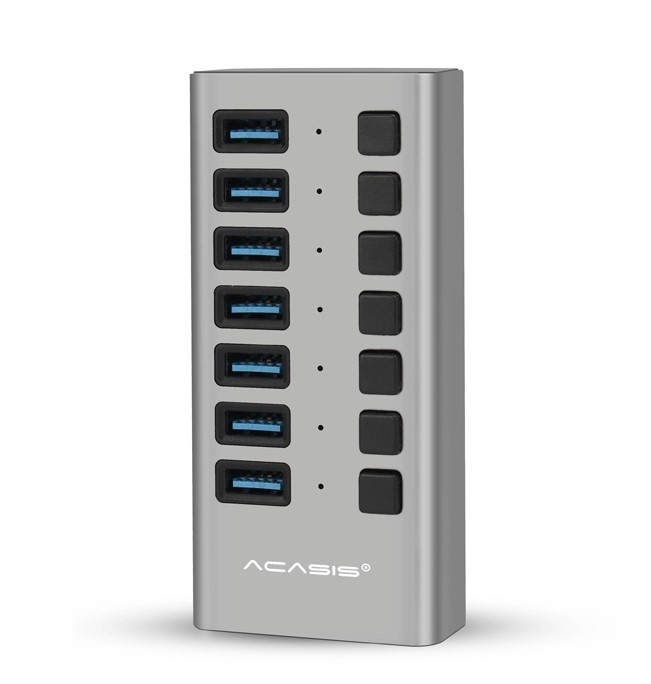 ACASIS鋁殼usb3.0 7/10/13/16端口12V 5A電源分配器