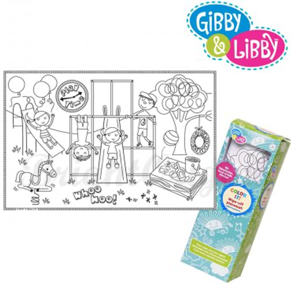 Gibby&Libby 矽膠畫畫餐墊  - 公園時間