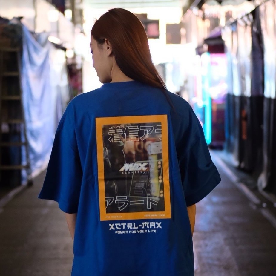 MAXXC 東京制造公共電話短T-寶藍
