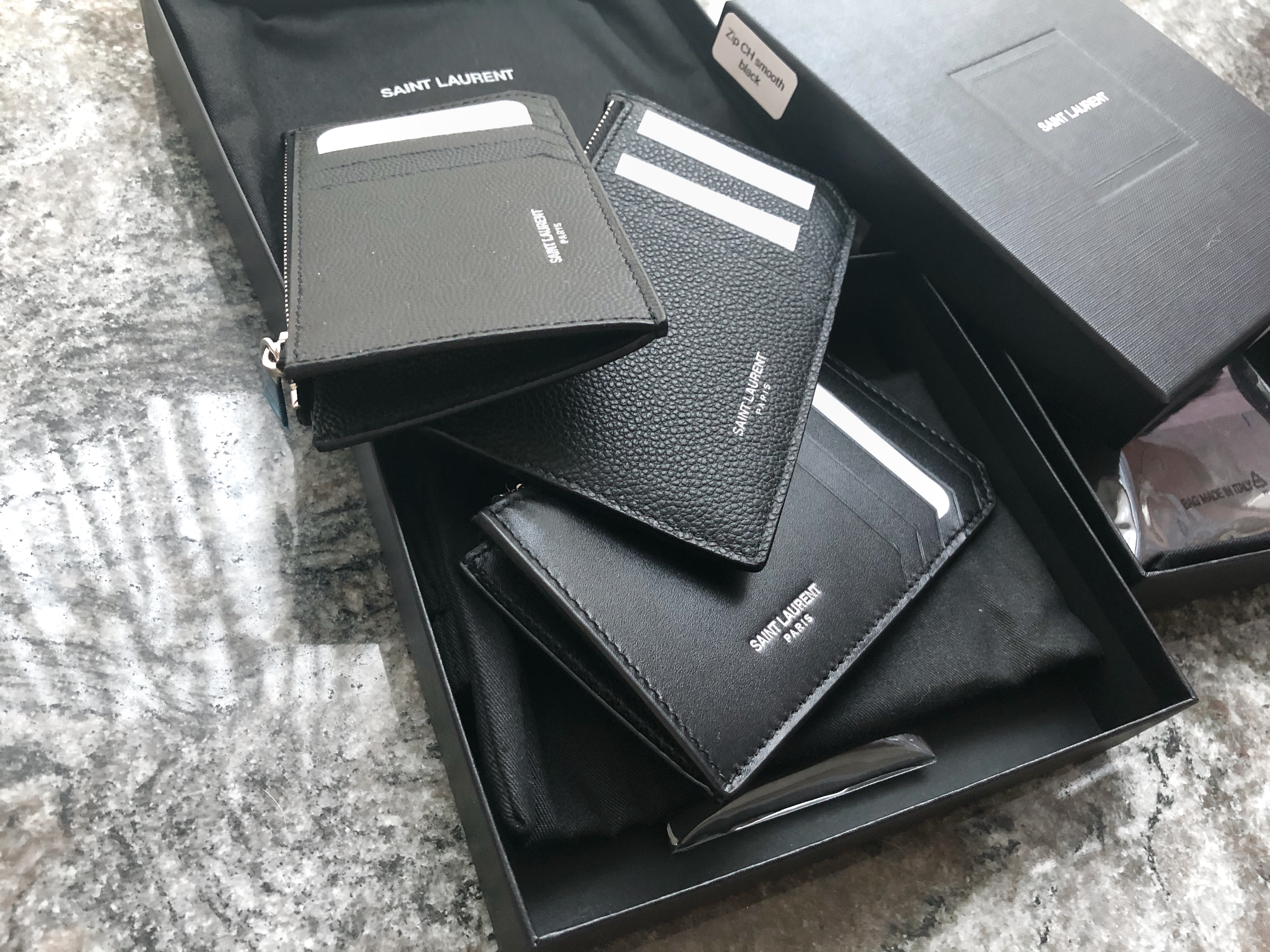 YSL Fragment Zipped Card Case