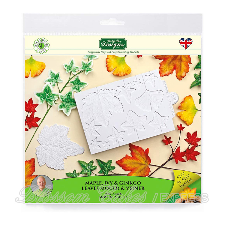 Katy Sue Flower Pro - Maple, Ivy and Ginkgo Leaves - Silicone Mould and Veiner