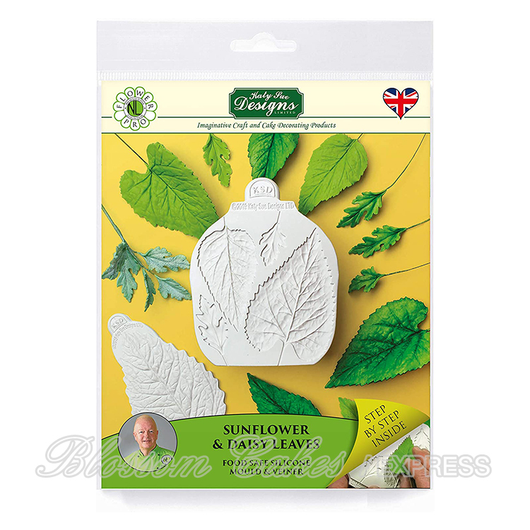 Katy Sue Flower Pro - Sunflower / Daisy Leaves - Silicone Mould and Veiner