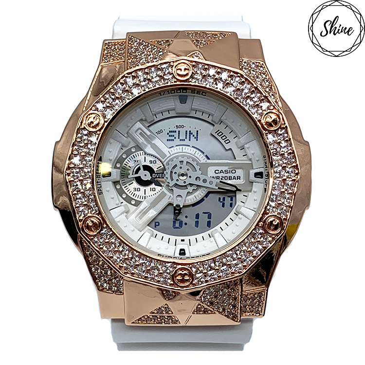 玫瑰金色 改裝手錶 GA-110MW-7A - 尋星