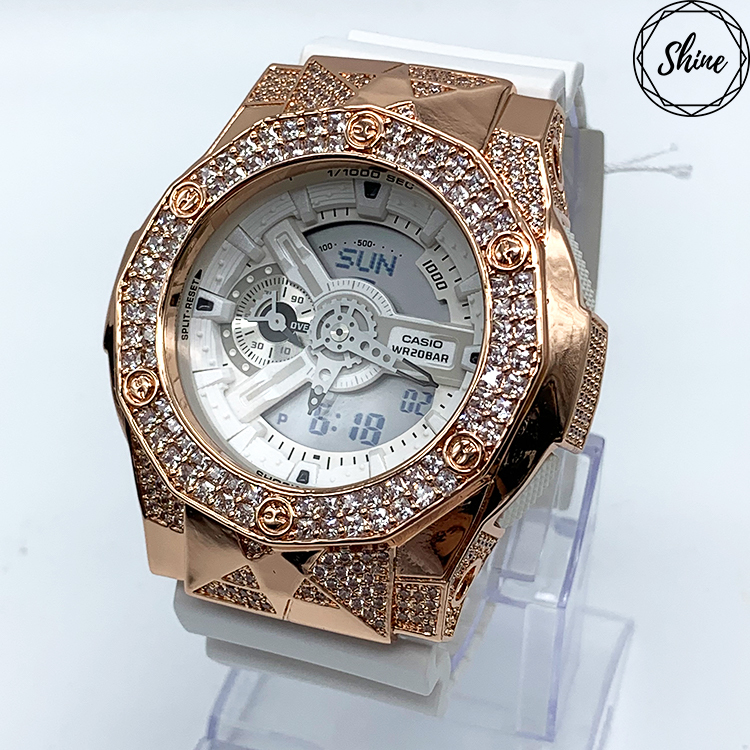 玫瑰金色 改裝手錶 GA-110MW-7A - 尋星