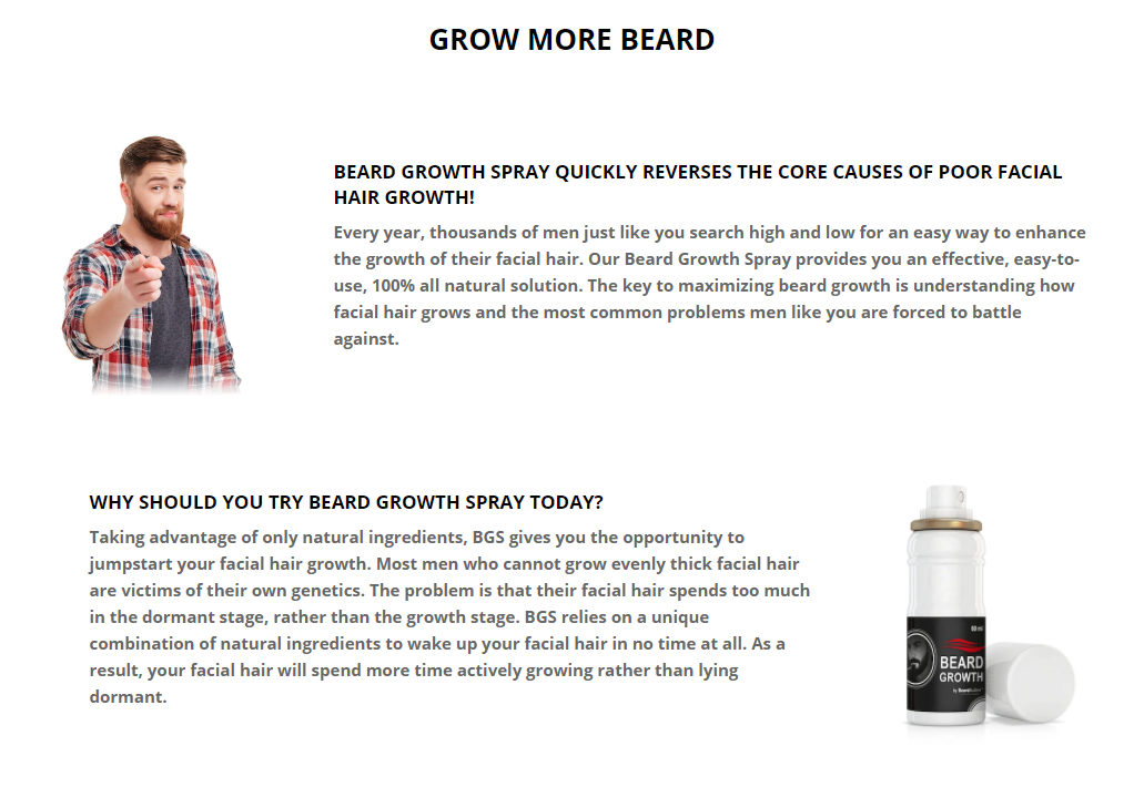 鬍鬚催生噴霧 (天然草藥配方) 60ml