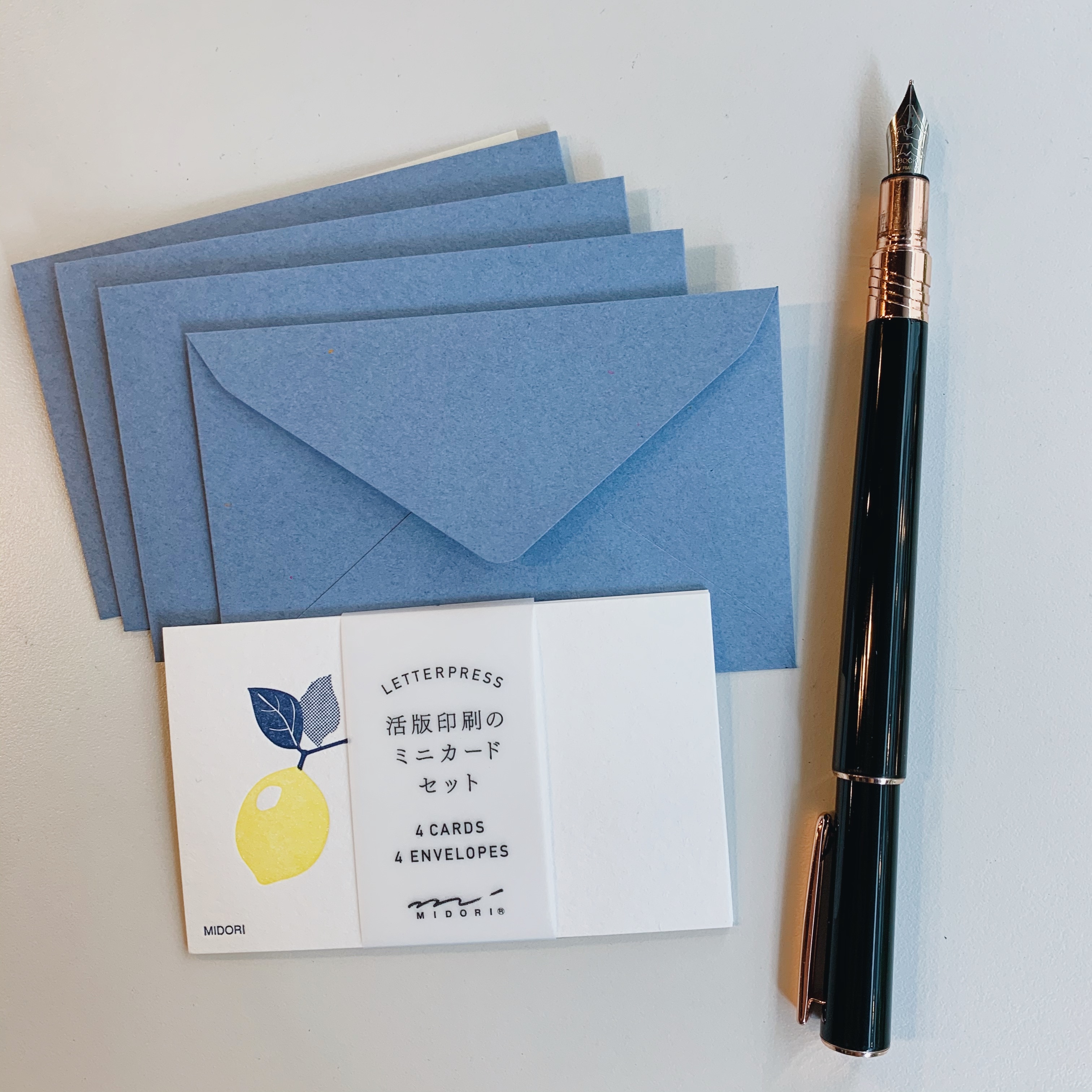 Midori 活版印刷便箋信封組 小卡片